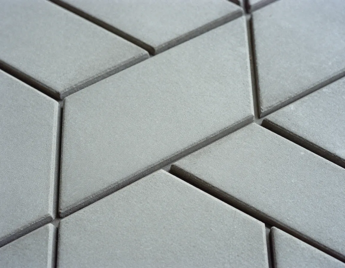 Close-up of interlocking modular surface tiles